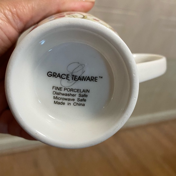 KENT POTTERY FOOTED COFFEE MUG - Roses - ROSA GALLICA OFFICINALIS - Picture 5 of 7